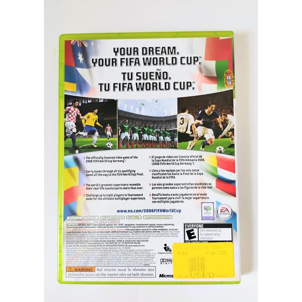 EA Sports FIFA World Cup Germany 2006 Xbox 360 Game NTSC Soccer Sports
